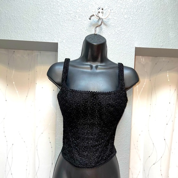 Felina Tops - Black lace crop corset.  Sizes 36B, 34C - new with tags
